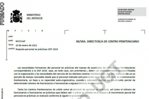 Instrucciones movimiento funcionari@s pr&aacute;cticas OEP 2019