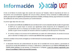 P. laboral: Infomaci&oacute;n concurso de traslados