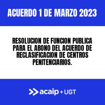 Resoluci&oacute;n Funci&oacute;n Publica pago Acuerdo Prisiones
