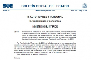 Admitidos-excluidos provisionales oposiciones a  Enfermer@s IIPP