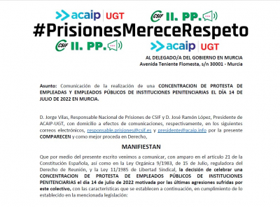 CONVOCATORIA CONCENTRACIONES EN LAS DELEGACIONES DEL GOBIERNO