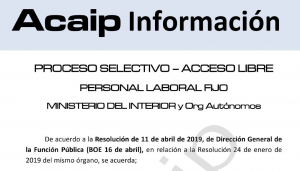 Procesos selectivos personal laboral ministerio del Interior y Defensa
