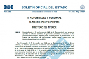 Ayudantes OEP 2021-2022: Asignaci&oacute;n aulas y listados definitivos