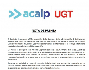 Agresion a funcionaria en Oca&ntilde;a II