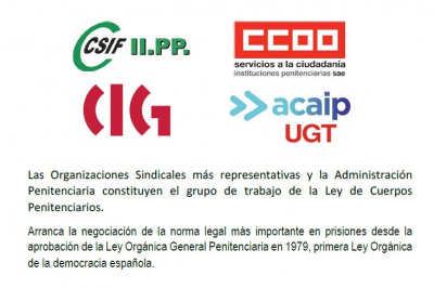 Nota sindical conjunta ante apertura grupo trabajo "ley de Cuerpos"