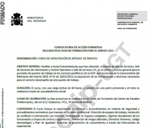 Convocados cursos de  Formaci&oacute;n de la SGIIPP