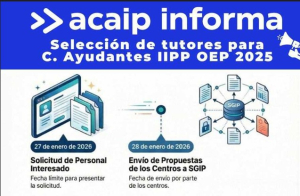 Convocatoria personal para tutor&iacute;as en los centros para la OEP 2025