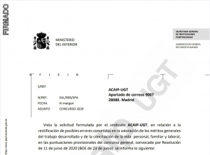 Respuesta SGIIPP alegaciones concurso traslados