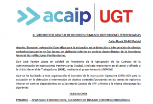 Acaip realiza alegaciones ante el protocolo 003 de deteccion y objetos cortantes