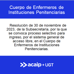 Convocatoria acceso libre Cuerpo de enfermer@s II.PP