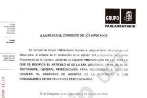 Proposici&oacute;n de ley Grupo Parlamentario socialista: Agentes autoridad