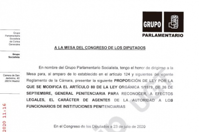 Proposici&oacute;n de ley Grupo Parlamentario socialista: Agentes autoridad