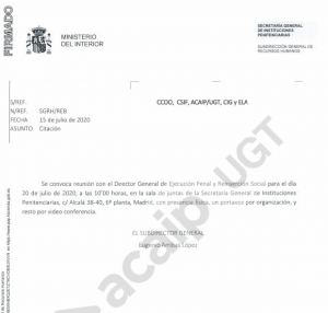 Convocada reuni&oacute;n con Director General de Ejecuci&oacute;n Penal