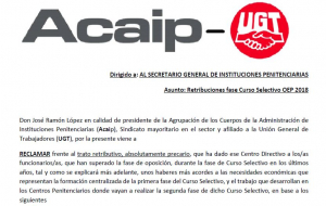 Retribuciones fase concurso selectivo funcionari@s en pr&aacute;cticas OEP 2018