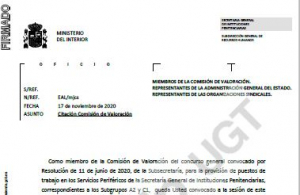 Convocatoria comisi&oacute;n valoraci&oacute;n Concurso de traslados