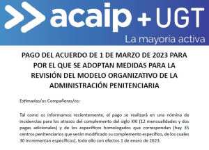 Resoluci&oacute;n para el pago del Acuerdo 1 de marzo 2023.- Espec&iacute;ficos y extrapeninsularidad