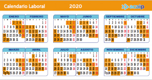 Calendarios laborales 2020
