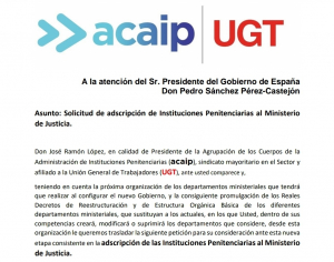 Acaip solicita pase a Justicia al presidente del gobierno