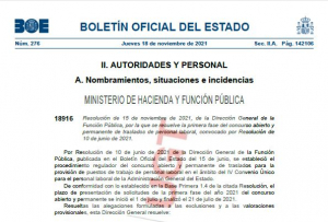 P. Laboral.- Resuelto 1&ordf; fase concurso abierto y permanente
