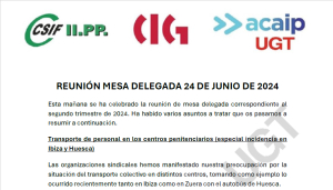 COMUNICADO REUNI&Oacute;N MESA DELEGADA 24 DE JUNIO DE 2024