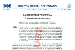 P. Laboral.- Proceso selectivo promoci&oacute;n interna y libre OEP 2018