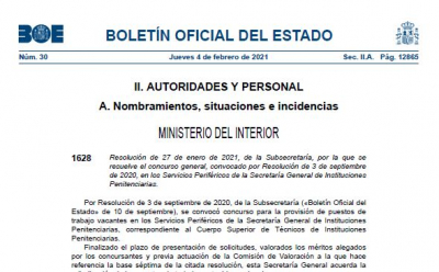 Resoluci&oacute;n concurso Cuerpo Superior de T&eacute;cnicoss