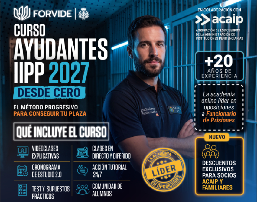 Nuevo curso FORVIDE AYUDANTES OEP 2027