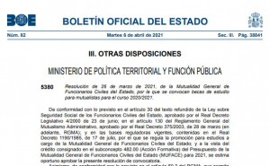 Convocatoria becas estudio Muface 2020/21