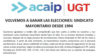 VOLVEMOS A GANAR LAS ELECCIONES. SINDICATO MAYORITARIO DESDE 1994