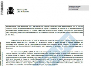 Dia adicional 2022 personal no sujeto a turnicidad