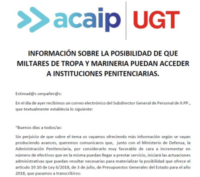 Posibilidad militares accedan a Instituciones Penitenciarias