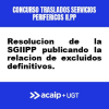 Resoluci&oacute;n listados excluidos definitivos concurso de traslados