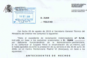 Indemnizaci&oacute;n de mas de 70.000&euro; a un afiliado de Acaip
