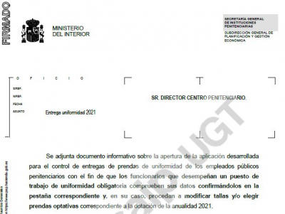 UNIFORMIDAD. MODIFICACI&Oacute;N DE TALLAS Y ELECCI&Oacute;N DE PRENDAS.