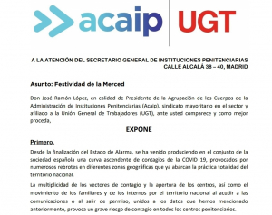 Acaip-Ugt solicita la suspensi&oacute;n de todos los actos de la "Merced"