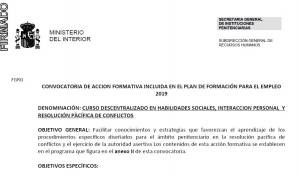 CURSO DESCENTRALIZADO DE HABILIDADES SOCIALES, INTERACCI&Oacute;N PERSONAL Y RESOLUCI&Oacute;N