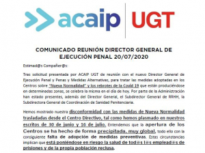 Comunicado reunion con Director General de Ejecuci&oacute;n Penal