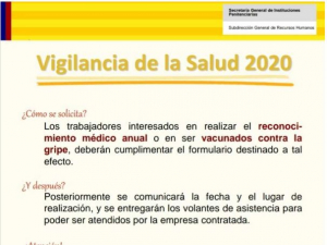 Vigilancia de la salud 2020