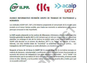 Avance del comunicado de la reuni&oacute;n celebrada hoy