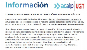 Informaci&oacute;n atrasos personal laboral