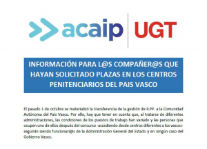 Informaci&oacute;n concurso traslados a los centros penitenciarios Pais Vasco