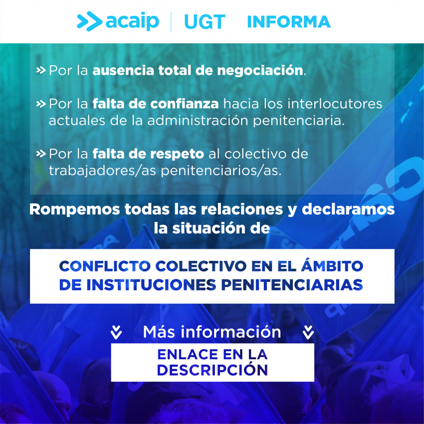 Comunicación CONFLICTO COLECTIVO en Prisiones