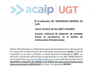 Acaip solicita medidas preventivas "Coronavirus"