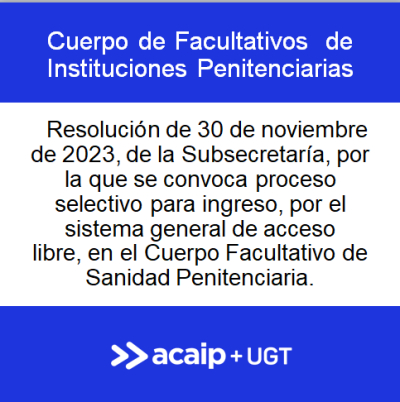 Convocatoria Cuerpo Facultativo de II.PP
