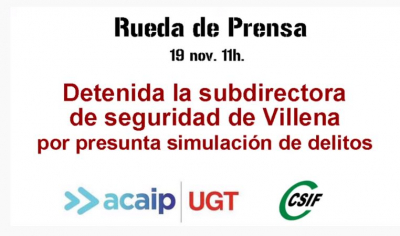 Rueda de prensa de ACAIP-UGT y CSIF Prisiones