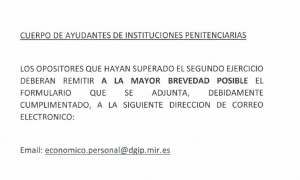 Aprobados oposici&oacute;n Ayudantes y pase a reconocimiento m&eacute;dico
