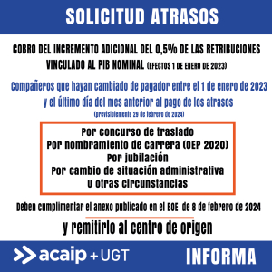 Abono 0,5% pendiente de cobro del a&ntilde;o 2023