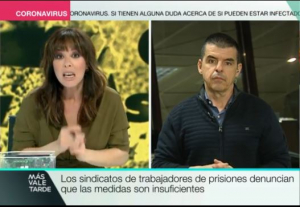 Falta de medios e informaci&oacute;n en las prisiones espa&ntilde;olas frente "Coronavirus"