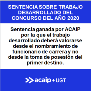 SENTENCIA SOBRE TRABAJO DESARROLLADO DEL CONCURSO DEL A&Ntilde;O 2020