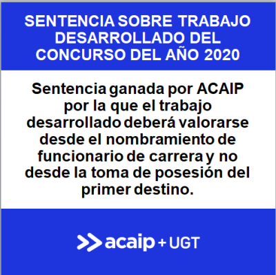 SENTENCIA SOBRE TRABAJO DESARROLLADO DEL CONCURSO DEL A&Ntilde;O 2020